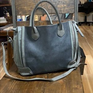 Steve Madden grey suede bag